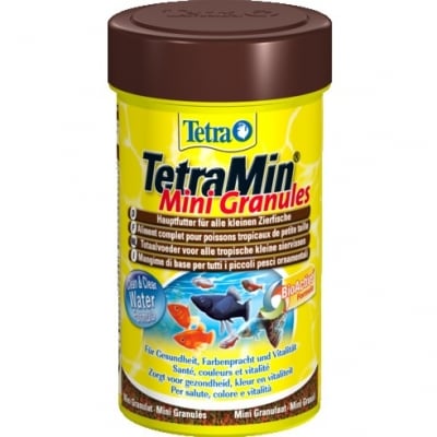TetraMin Mini Granules, храна за тропически рибки, мини гранули, 100мл