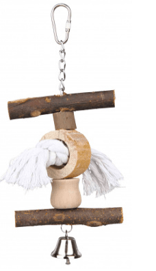 Дървена играчка за папагал