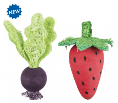 Дървена играчка за гризачи с листа от луфа 6/9см.