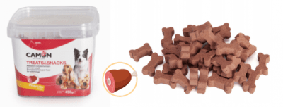 Лакомства за куче под формата на кокалчета с вкус на шунка