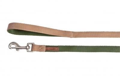 Повод за куче DOUBLEPREMIUM GREEN/ECRU, различни размери