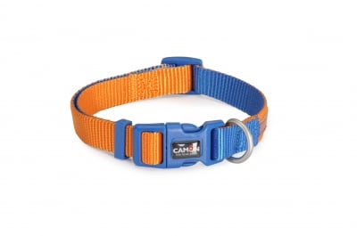 Нашийник за куче DOUBLEPREMIUM ORANGE/BLUE, различни размери
