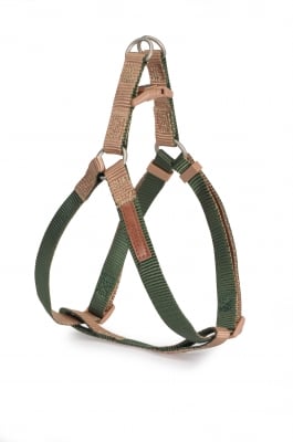 Нагръдник за куче Camon DOUBLEPREMIUM GREEN/ECRU , различни размери