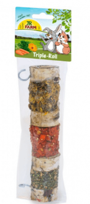 JR FARM Triple-Roll, Лакомство за гризачи, тройна ролка за мини зайци и гризачи, 160гр