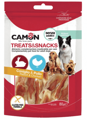 Допълваща храна за кучета - заешки уши с пилешко месо