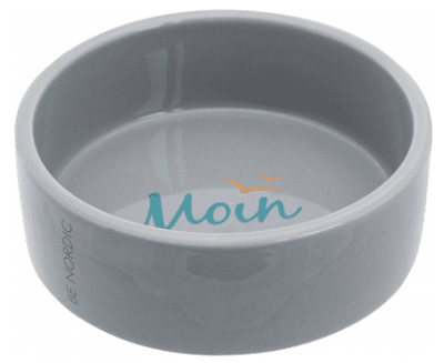 сива Керамична купа за кучета и котки Trixie BE NORDI, 300мл