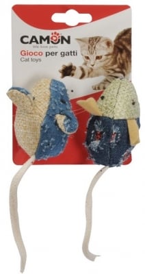 Camon, Играчка за коте, мишки от плат 2бр., 6см.