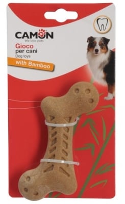 Бамбукова играчка във формата на кост 13см.