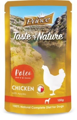 PRINCE TASTE OF NATURE PALEO POUCHES Пиле с печени ябълки и рейши 