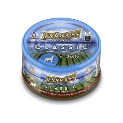 PRINCESS PREMIUM CLASSIC Пиле и риба тон с ориз, годжи бери и гинко