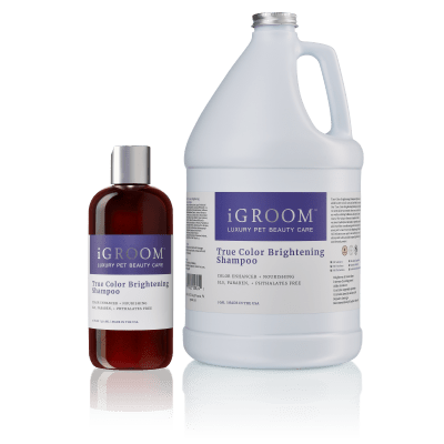 TRUE COLOR BRIGHTENING SHAMPOO- изсветлява, придава блясък на матовата козина.