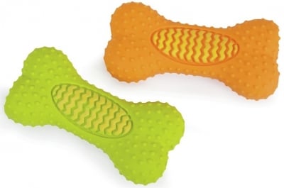 Играчка за куче цветен кокал 13см.