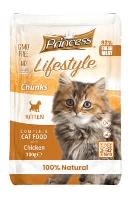 LIFESTYLE POUCHES KITTEN - Пилешки хапки за котенца. 22+2 Стек!