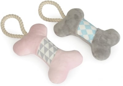 Играчка плюшен кокал с въже.