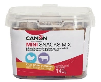 Мини лакомства за кучета с пилешко и говеждо месо.