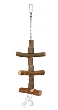 Естествена дървена играчка за птици - 40см.