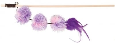  Играчка въдица с топки от помпони 40см.