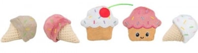 Играчка за котка в формата на сладолед и мъфин с катнип 7см.