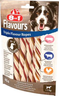 Солети за домашни любимци с троен вкус - за игра и дъвчене.