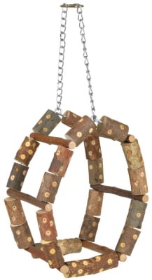 Дървена играчка за папагал. 