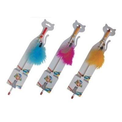 Играчка за коте Croci, въдичка с пера, 46,5см