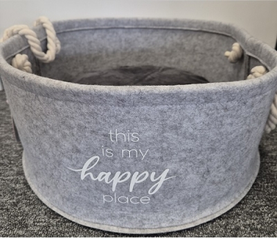 Легло LIGHTGREY за домашни любимци - светло сив, 40х18см.