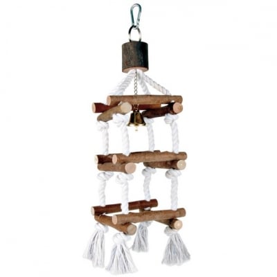 Въжена стълба за папагали, 4 страни,  малка