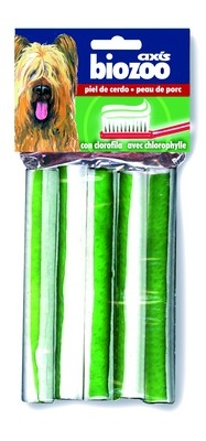 Лакомство за куче Biozoo - Пресован кокал с хлорофил и вкус на мента - 5бр