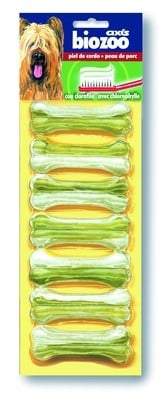 Лакомство за куче Biozoo - Пресован кокал с хлорофил и вкус на мента - 7бр