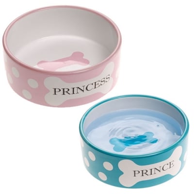 Thea small bowl – купичка за храна и вода за домашни любимци, 0.3 л в син и розов цвят