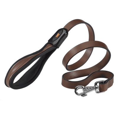 GIOTTO G25/120 BROWN LEAD - ПОВОД ЕСТ. КОЖА КАФЯВ