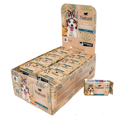 NATURE TRAVEL WIPES- КУТИЯ 36бр. (x8)- м.кърпички удобни за пътуване