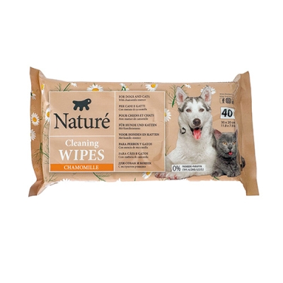 NATURE CHAMOMILLE WIPES (x40)-Почистващи кърпички с лайка