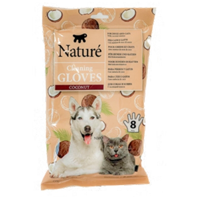 NATURE  GLOVE WIPES (x8)-Кърпички тип ръкавица с кокос
