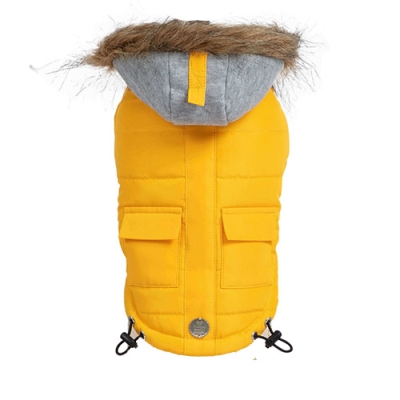 Pooch Coat YELLOW 35 cm - непромокаемо яке с качулка ,жълто