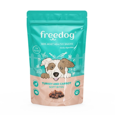 Freedog Snack Semi-Moist Turkey & Carrot 100gr