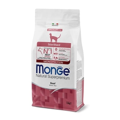 5524 MONO CAT Sterilised BEEF 1.5KG- с ТЕЛЕШКО за КОТКИ