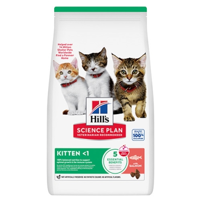 SP Cat SALMON Kitten - Пълноценна храна със сьомга за подрастващи котенца от всички породи - гранули, 1.5 кг.
