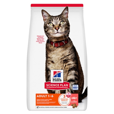 SP Cat Adult SALMON -  Пълноценна храна със сьомга за възрастни котки от всички породи - гранули, 1,5 кг.