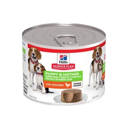 МУС SP Dog Puppy&Mother Chicken Mousse - Пълноценна храна с пиле за малки кученца, бременни или кърмещи кучета, 200 гр.