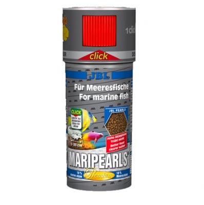 _      JBL MARIPEARLS (CLICK) 250ML -ХРАНА ЗА РИБИ НА ПЕРЛИ В МОРСКИ АКВАРИУМ