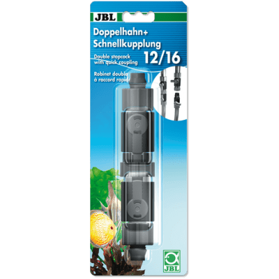 JBL Doppelhahn+Schnellkupplung 12/16 - За свързване, изключване и изключване на маркучи в аквариума
