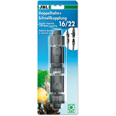 JBL Doppelhahn+Schnellkupplung 16/22 - За свързване, изключване и изключване на маркучи в аквариума