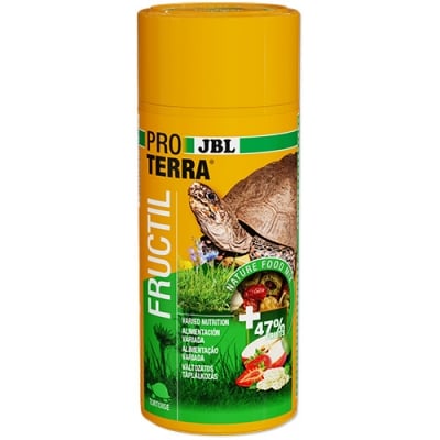 JBL PROTERRA FRUCTIL 250ml  - Осн. хр. за сухоземни костенурки с натурални плодове и екструдирани зеленчукови кръгчета .