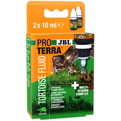 JBL PROTERRA TORTOISE FLUID  - Течни мултивитамини за всички видове сухоземни костенурки за обогатяване на храната, 2x10 ml 