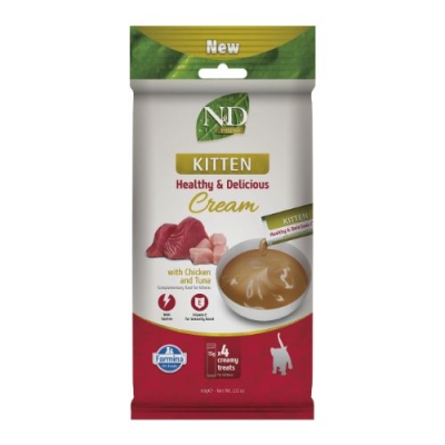 N&D PRIME CAT CREAM WITH CHICKEN & TUNA KITTEN 60  GR