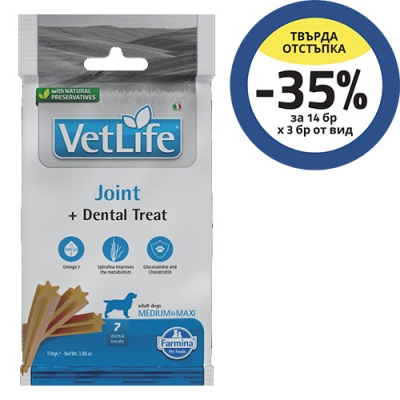 TREAT VET LIFE NAT DOG JOINT 100g ADULT MED/MAX  - лакомство
