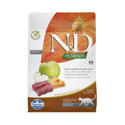 N&D CAT ADULT PUMPKIN  300G коте,тиква с еленово месо и ябълка