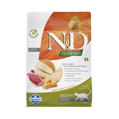 N&D CAT ADULT  PUMPKIN  0.300KG-коте ,тиква с патица и пъпеш