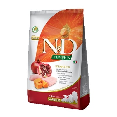  N&D Starter Гранулирана храна за подрастващи кученца от всички породи - с тиква, пилешко и нар, 800 гр.